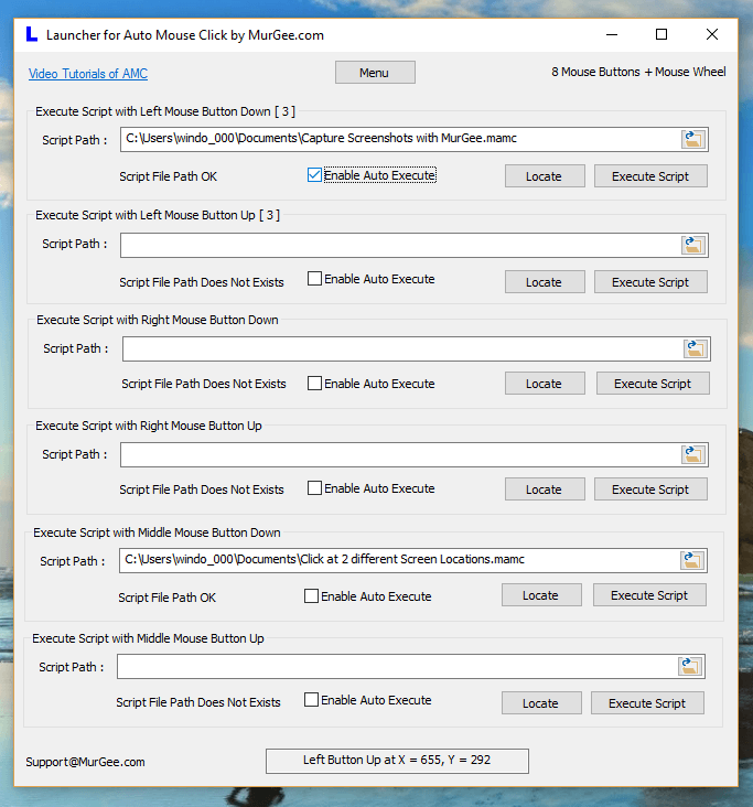 Mouse Shortcut to Launch Auto Mouse Click Script Automate Windows
