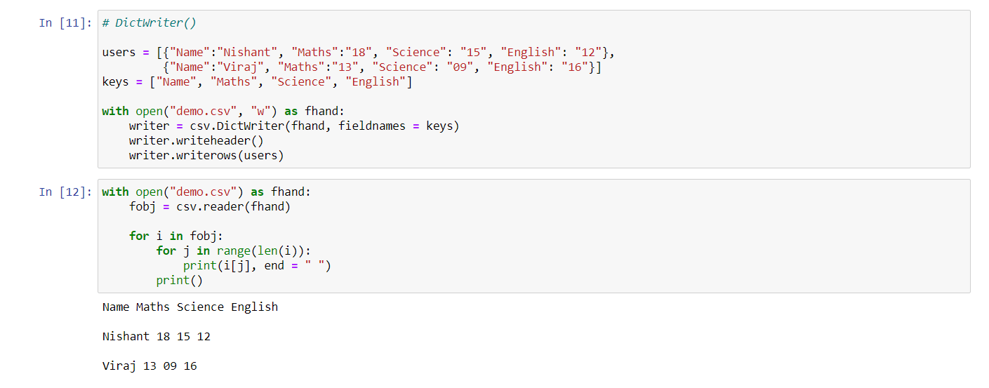 Data science csv files reading and writing csv files in python using