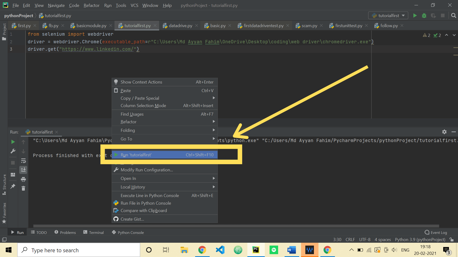 Selenium navigate to url python maximize website window using