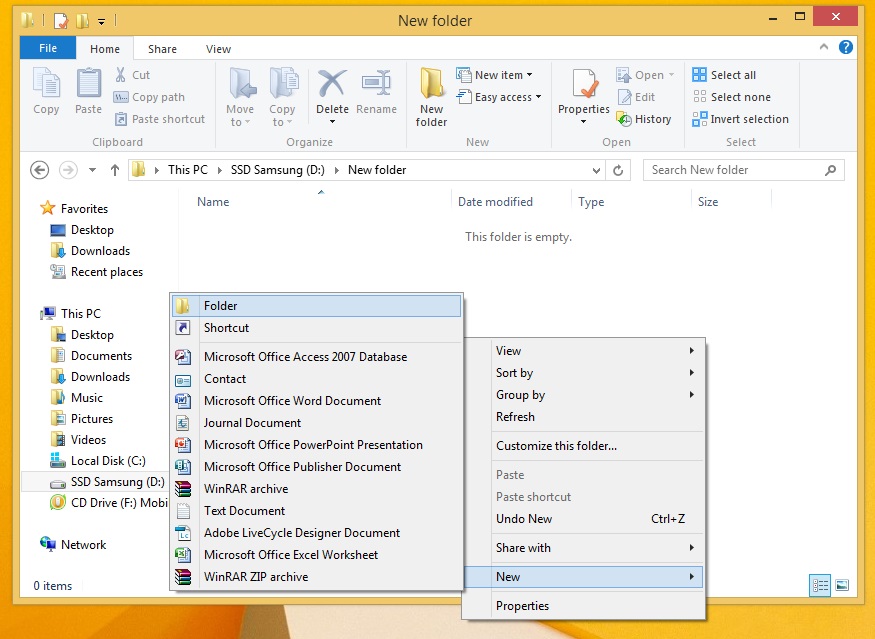 How to Create a New Folder in Windows (XP/7/8/10) Computer Basics