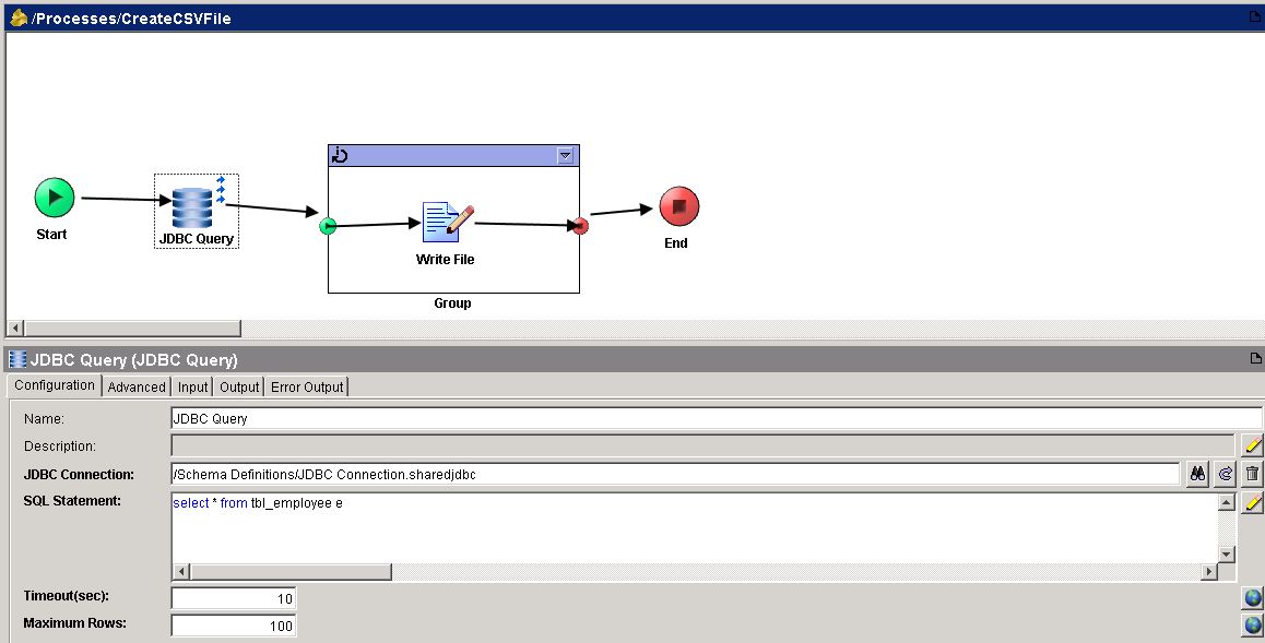 TIBCO Tutorial Create CSV File In TIBCO Designer BW Process