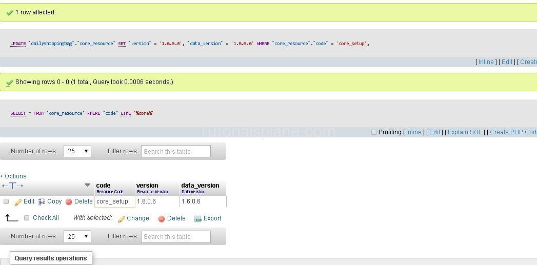 Base table or view already exists 1050 Table 'core_email_queue