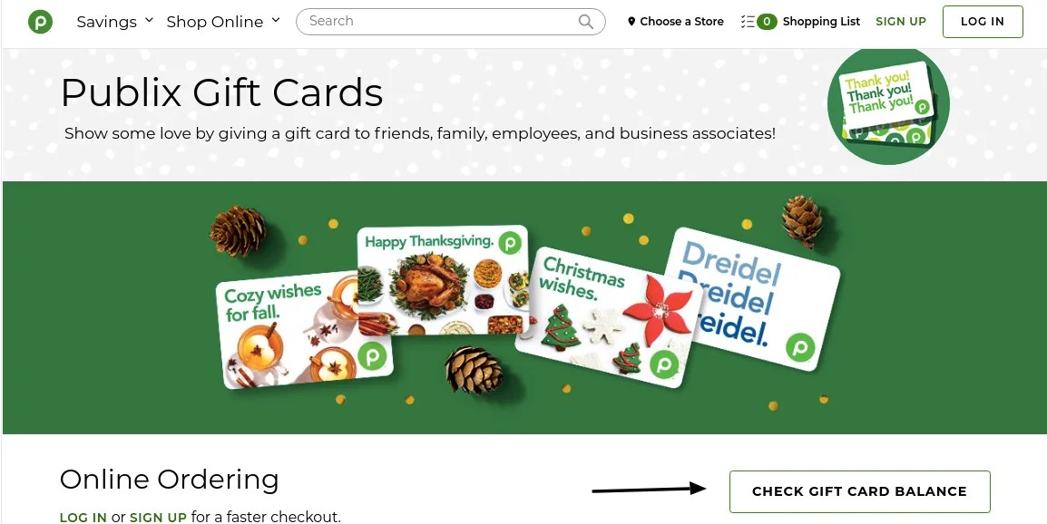 Publix Gift Card Balance Check