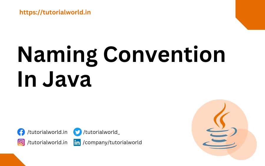 Naming Convention In Java Tutorial World