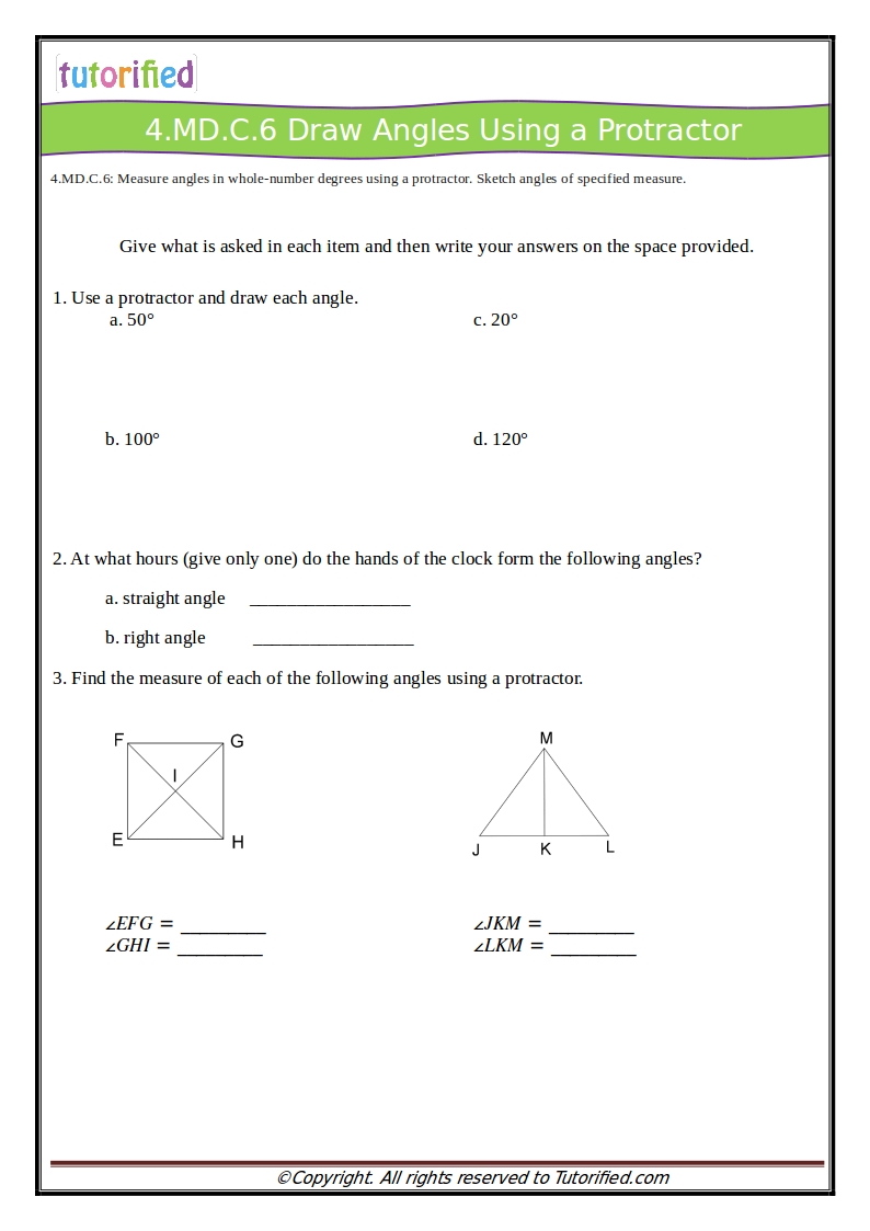 4th Grade Common Core Math Worksheets