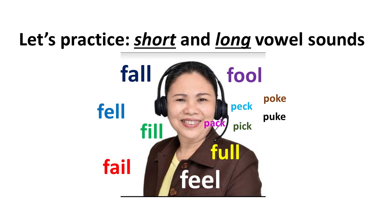 Short and Long Vowel Sounds Corsi di inglese online di Imelda C.