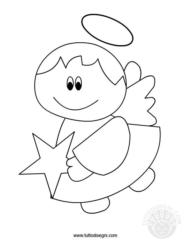 Angelo Con La Stella Da Colorare Tuttodisegni Com My XXX Hot Girl