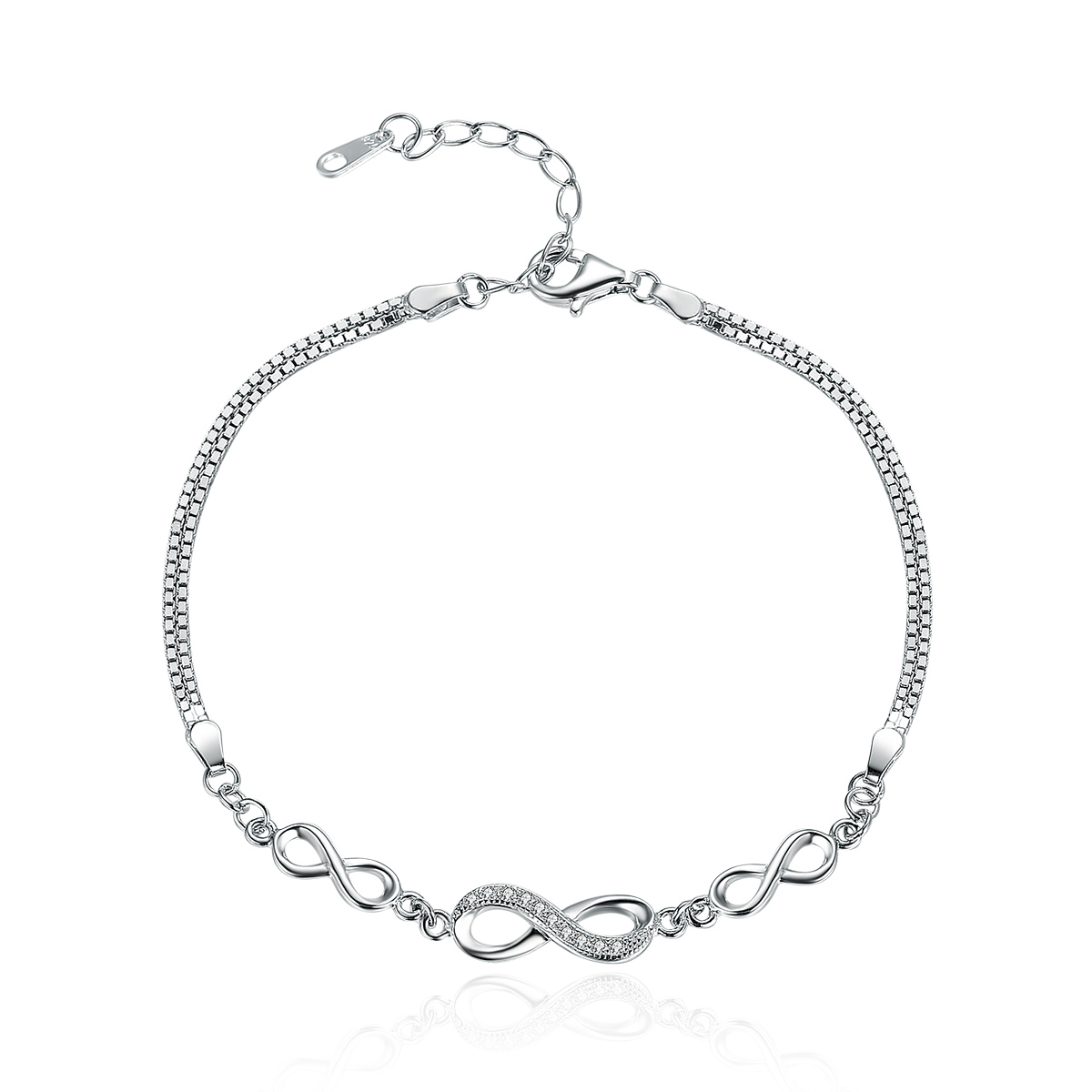 Sterling silver infinity bracelet infinity symbol bracelet factory