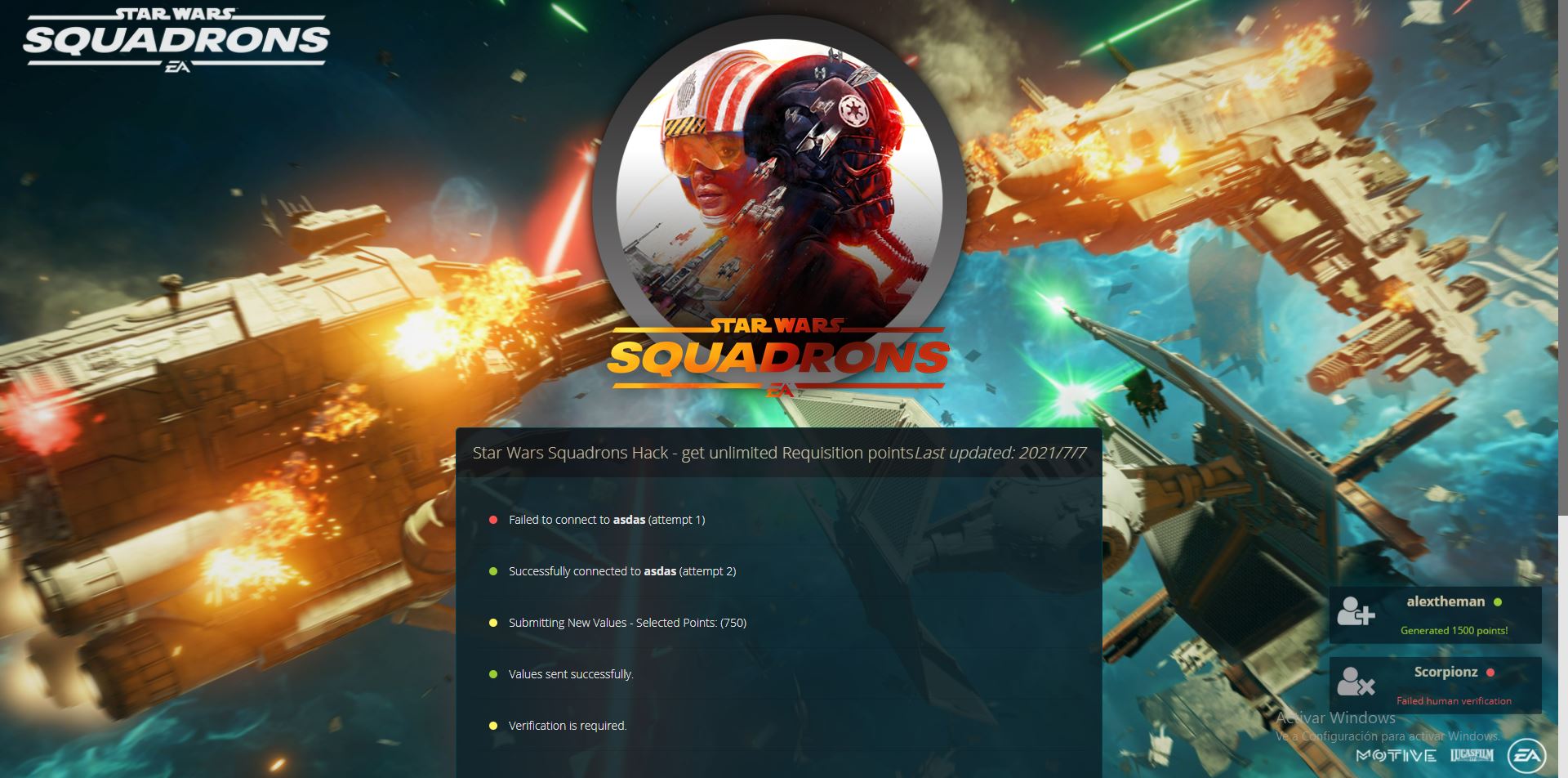 Star Wars Squadrons hack Unlimited Requisition Cheat