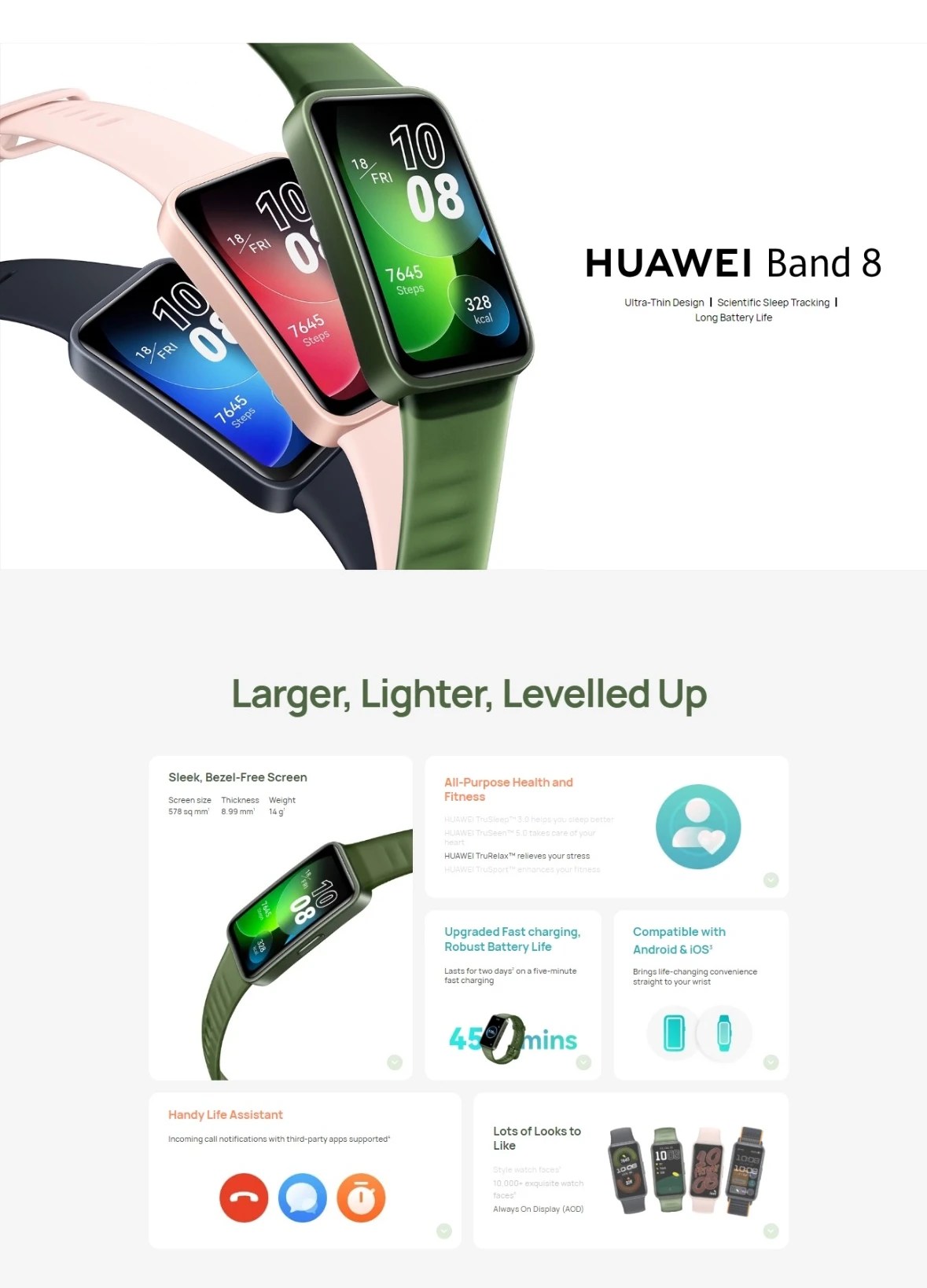 Huawei Smartwatch Band 8 Pink Technology Valley Technology Valley