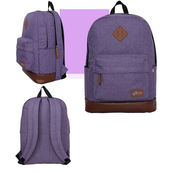 EBOX 15.6 Laptop Backpack Bag ENL88815B Grey&Purple