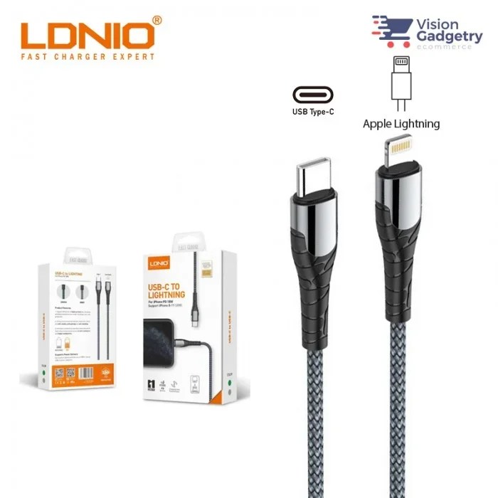LDNIO LC112 USBC to Lightning 2 meters Cable For iPhone Technology