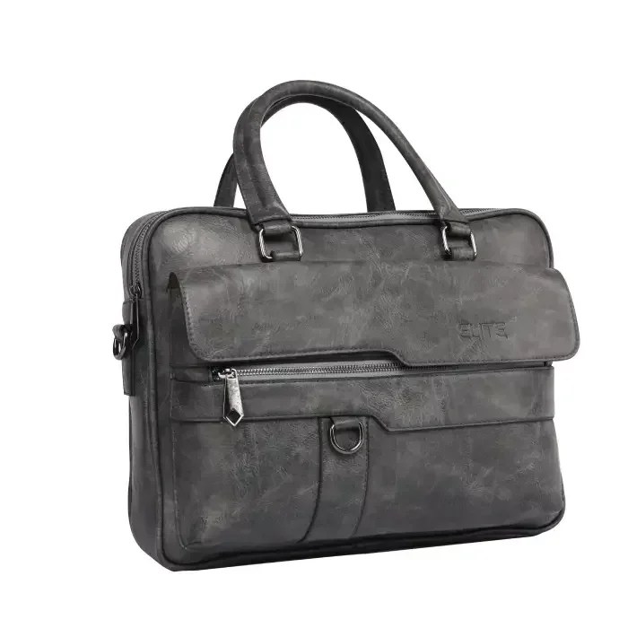 ELITE Elegant Leather Bag Grey Technology Valley