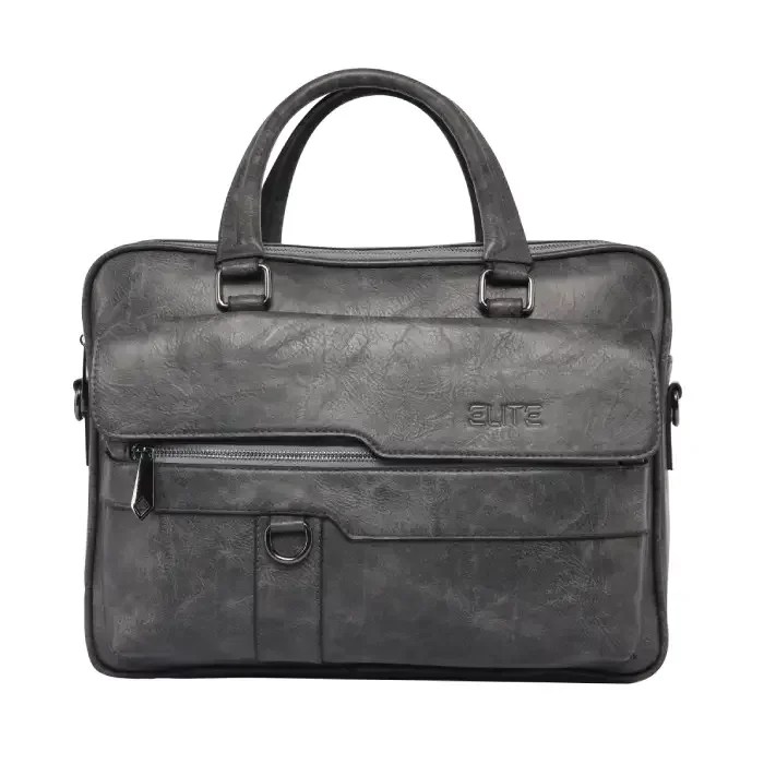 ELITE Elegant Leather Bag Grey Technology Valley