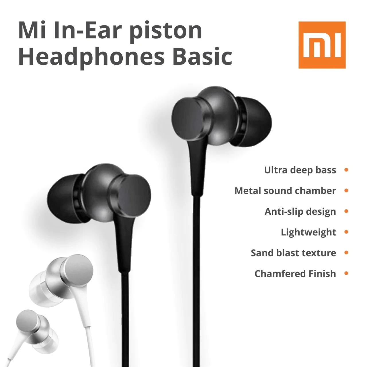 Xiaomi Mi InEar Headphones Matte Silver Technology Valley