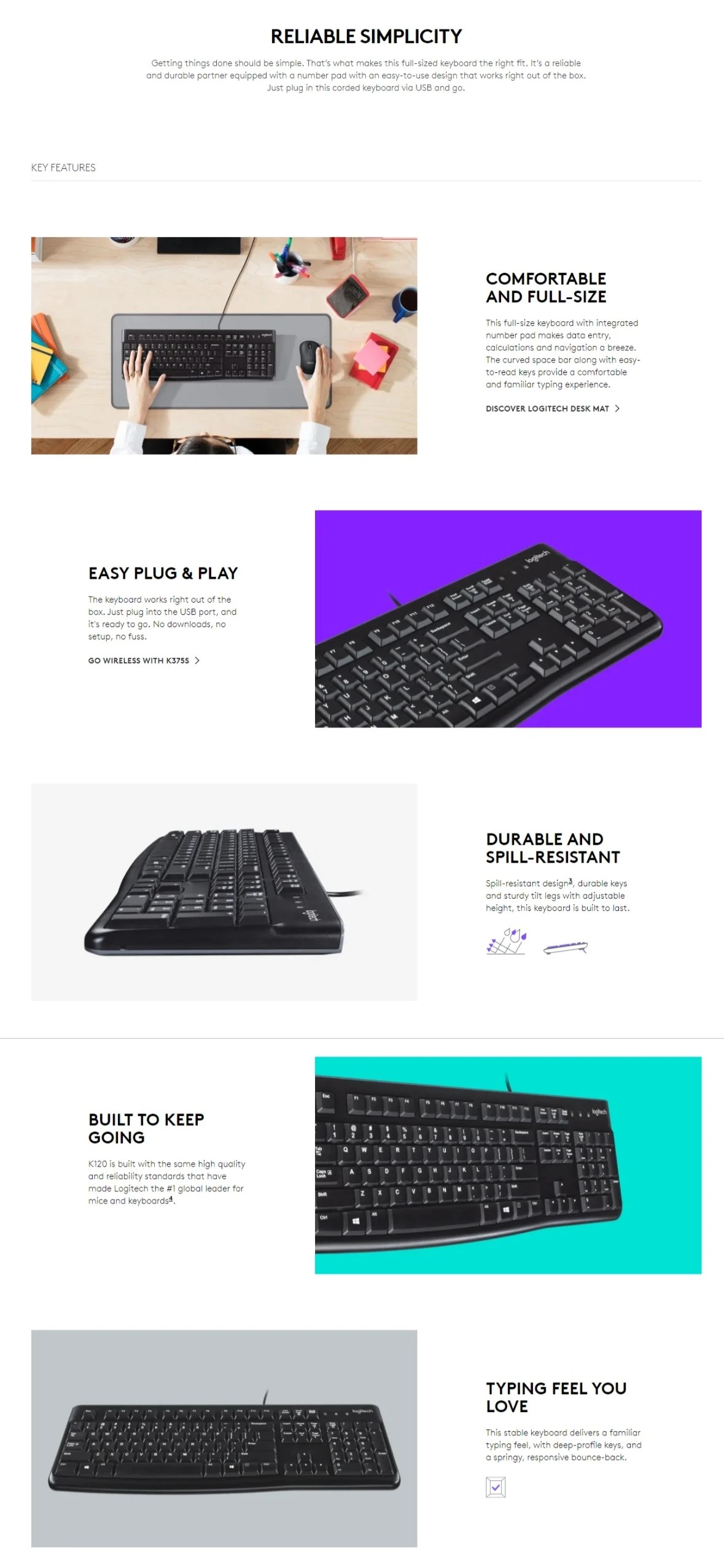 Logitech K120 Plug and Play USB Keyboard | Technology Valley