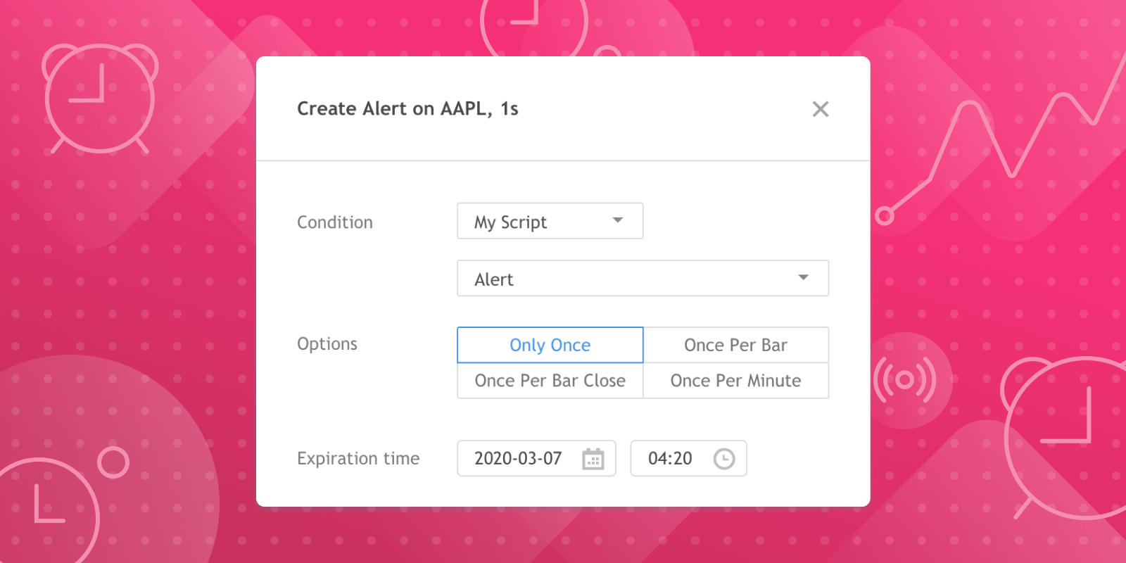 Our new alerts allow for dynamic messages –.
