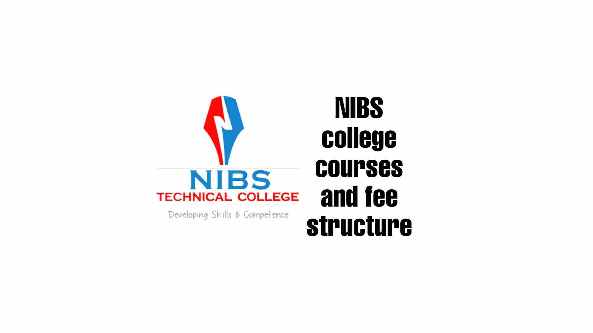 All NIBS college courses and Fee structure TVET