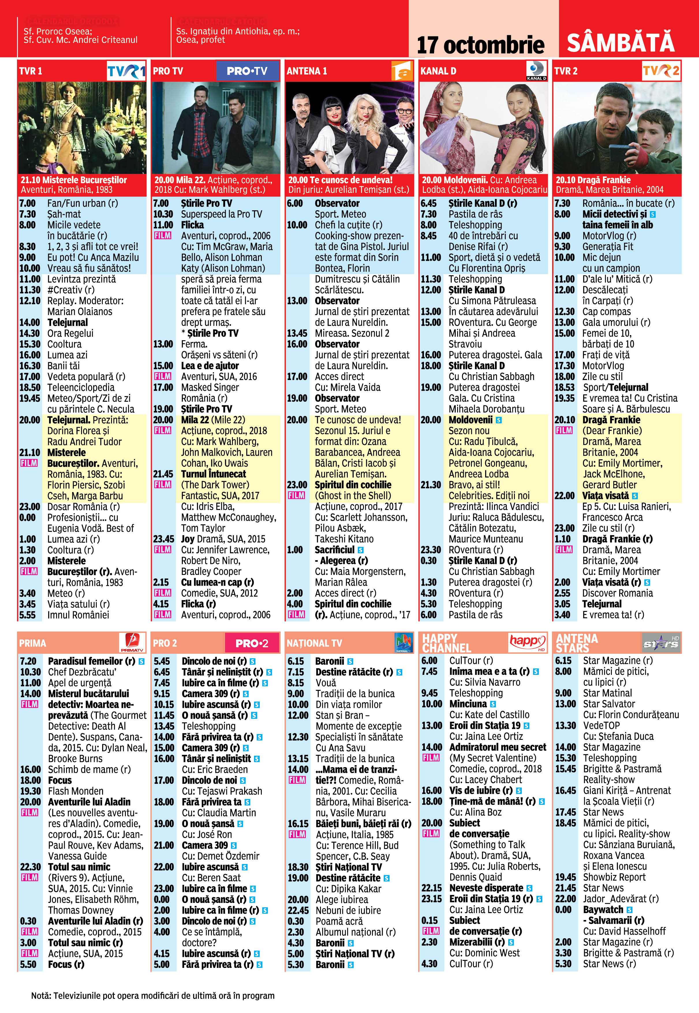 Program Tvr 2 Saptamanal 7