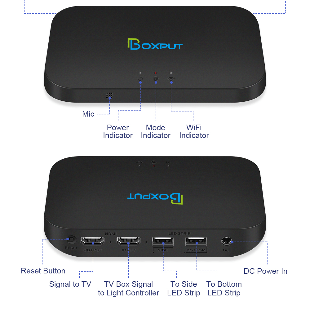 HDMI Light Sync Box + RGB Chasing TV Backlights Kits Dreamcolor LED