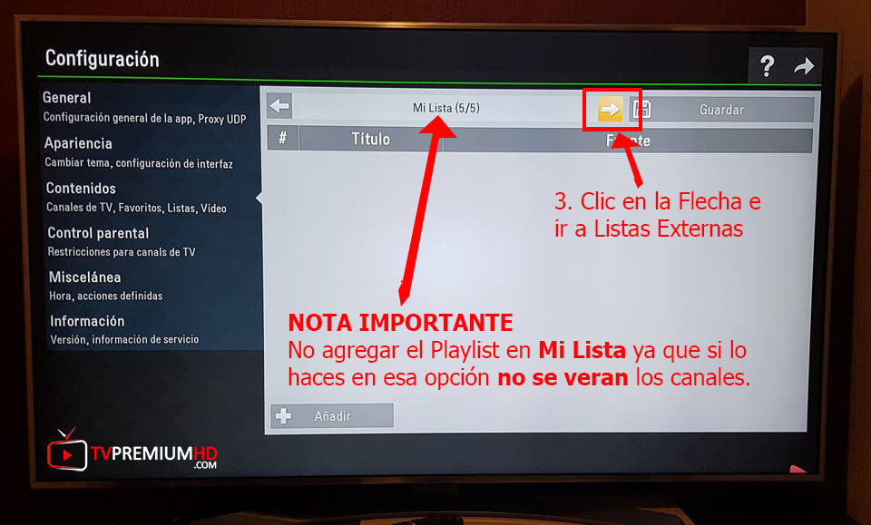 Configurar SS IPTV en tu SMART TV TV Premium HD