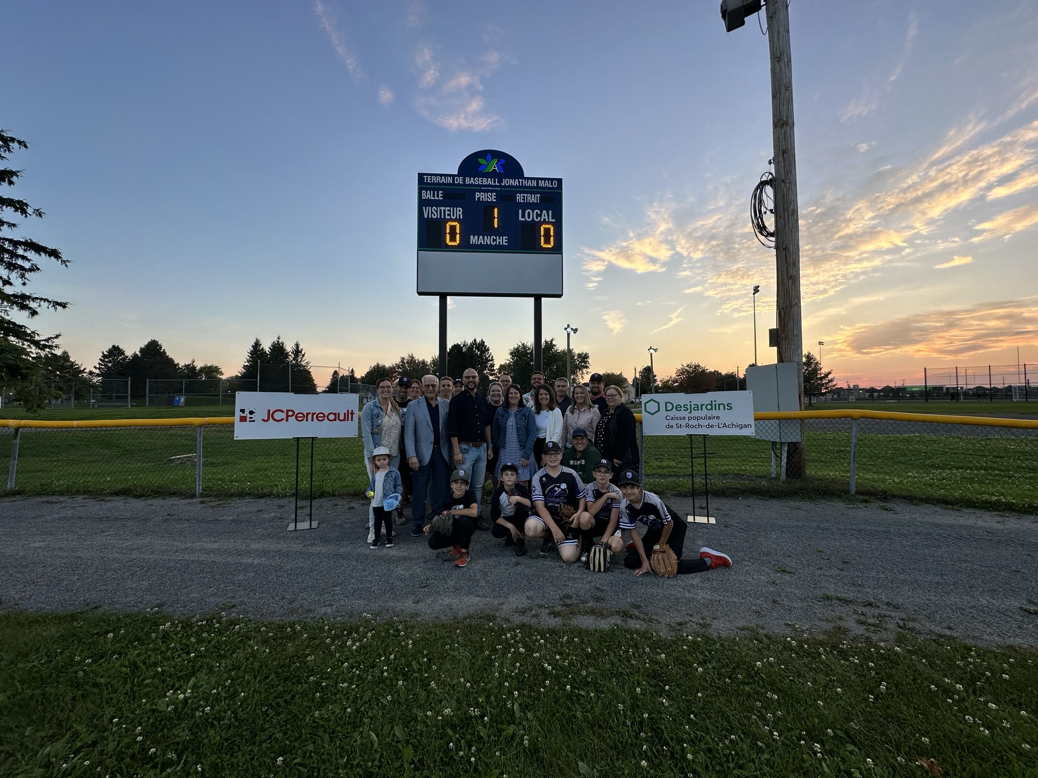 Un investissement important pour le terrain de baseball JonathanMalo à