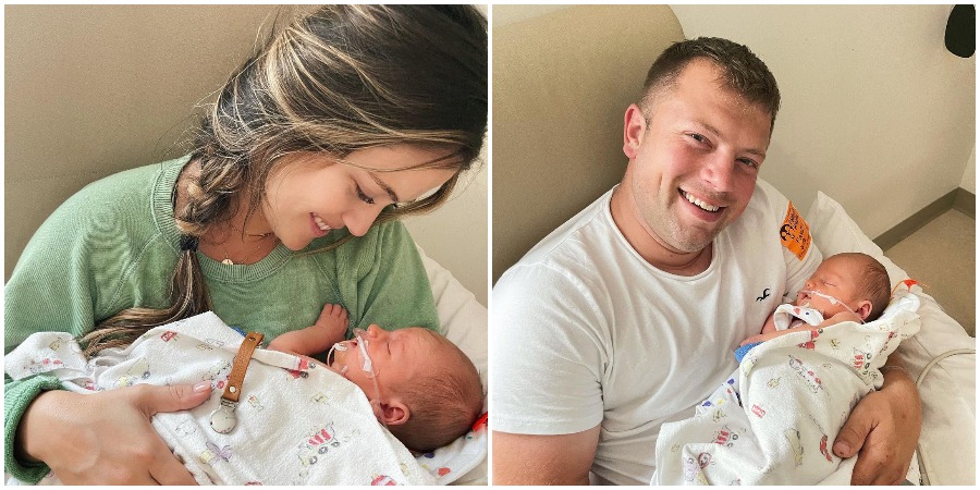 Zach & Whitney Bates Finally Hold Baby Jadon In Their Arms See Photos
