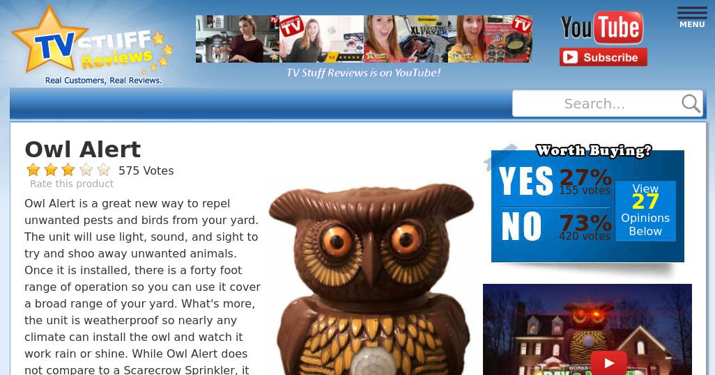 Owl Alert Doesn't work for all animals! (Reviews)