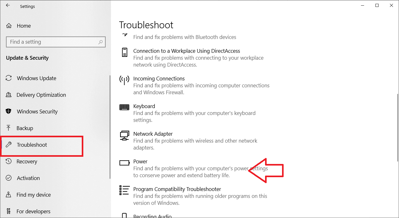 How to use powercfg to control power settings on.