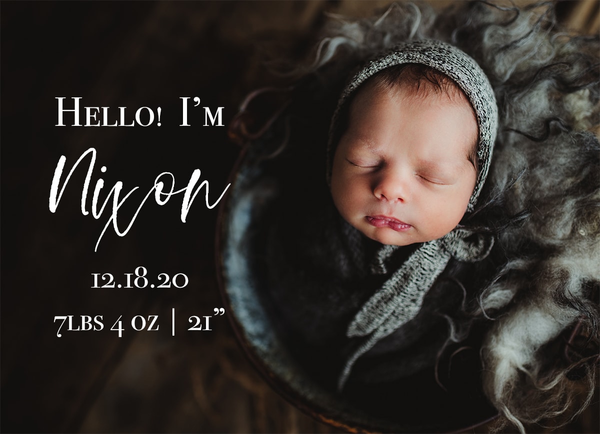 Birth Announcement 3 Twig & Olive