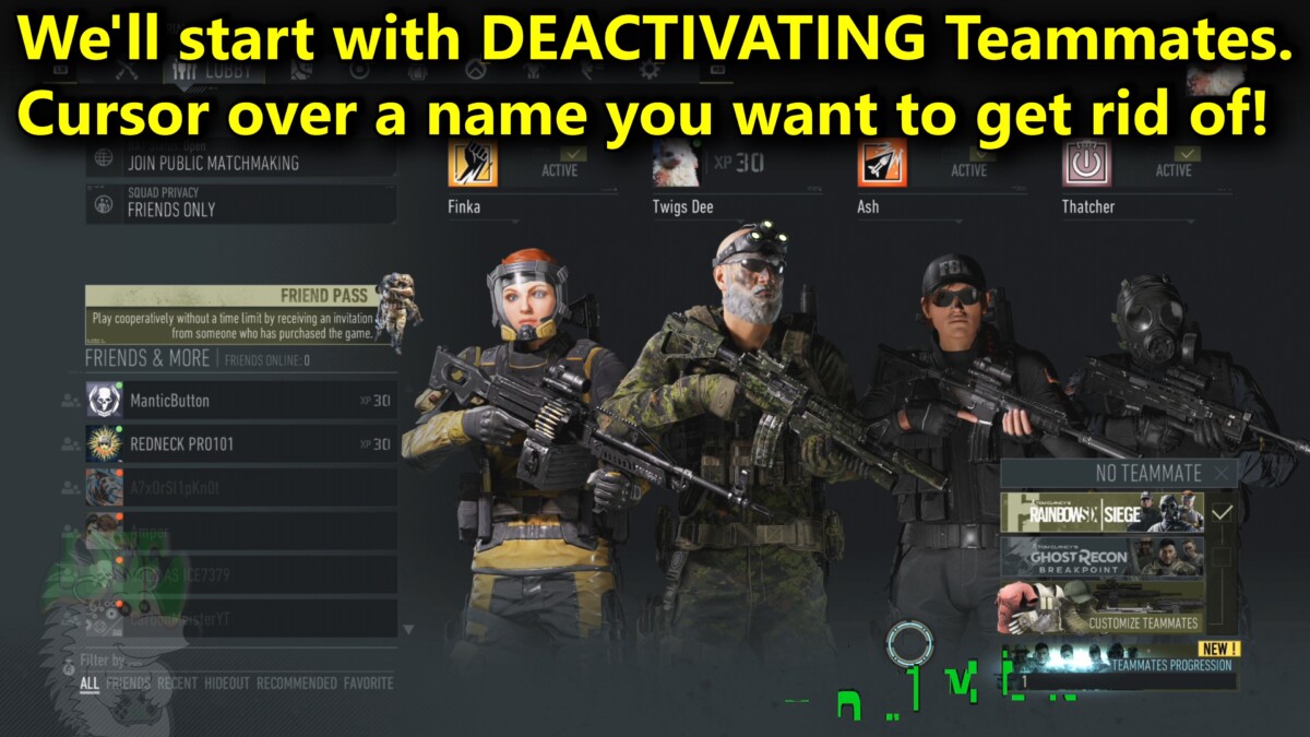 Customize/Disable Teammates & Hide Secondary Weapon in Breakpoint