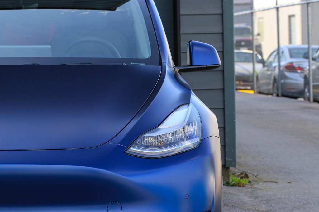 Tesla Model Y Matte Paint Protection Film (PPF) Wrap Vancouver