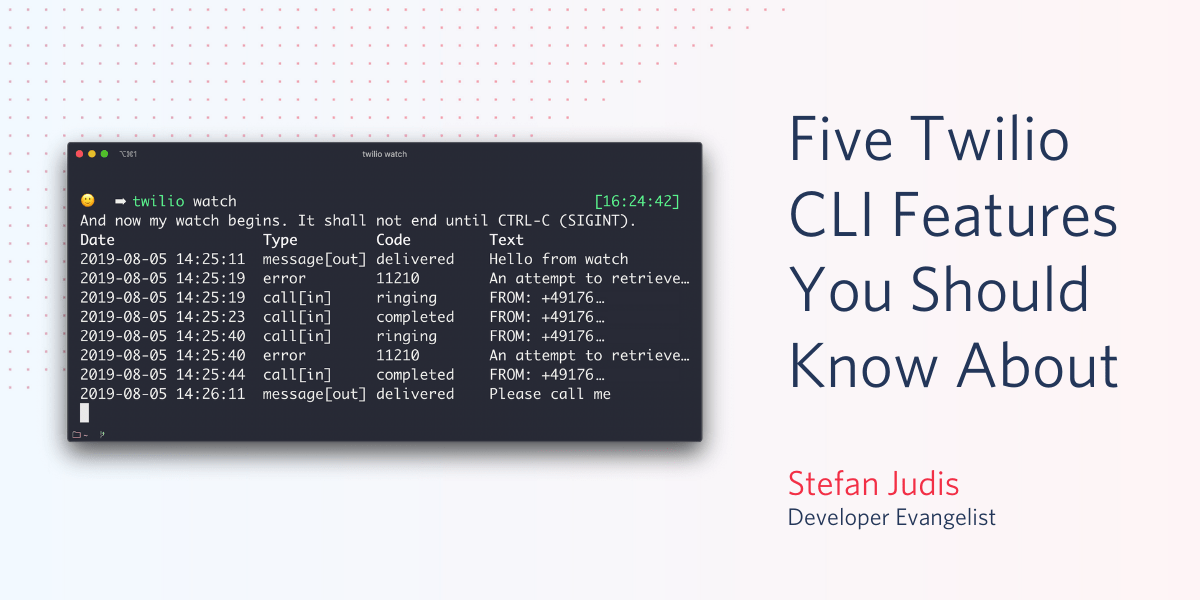 Five Twilio CLI features you should know about
