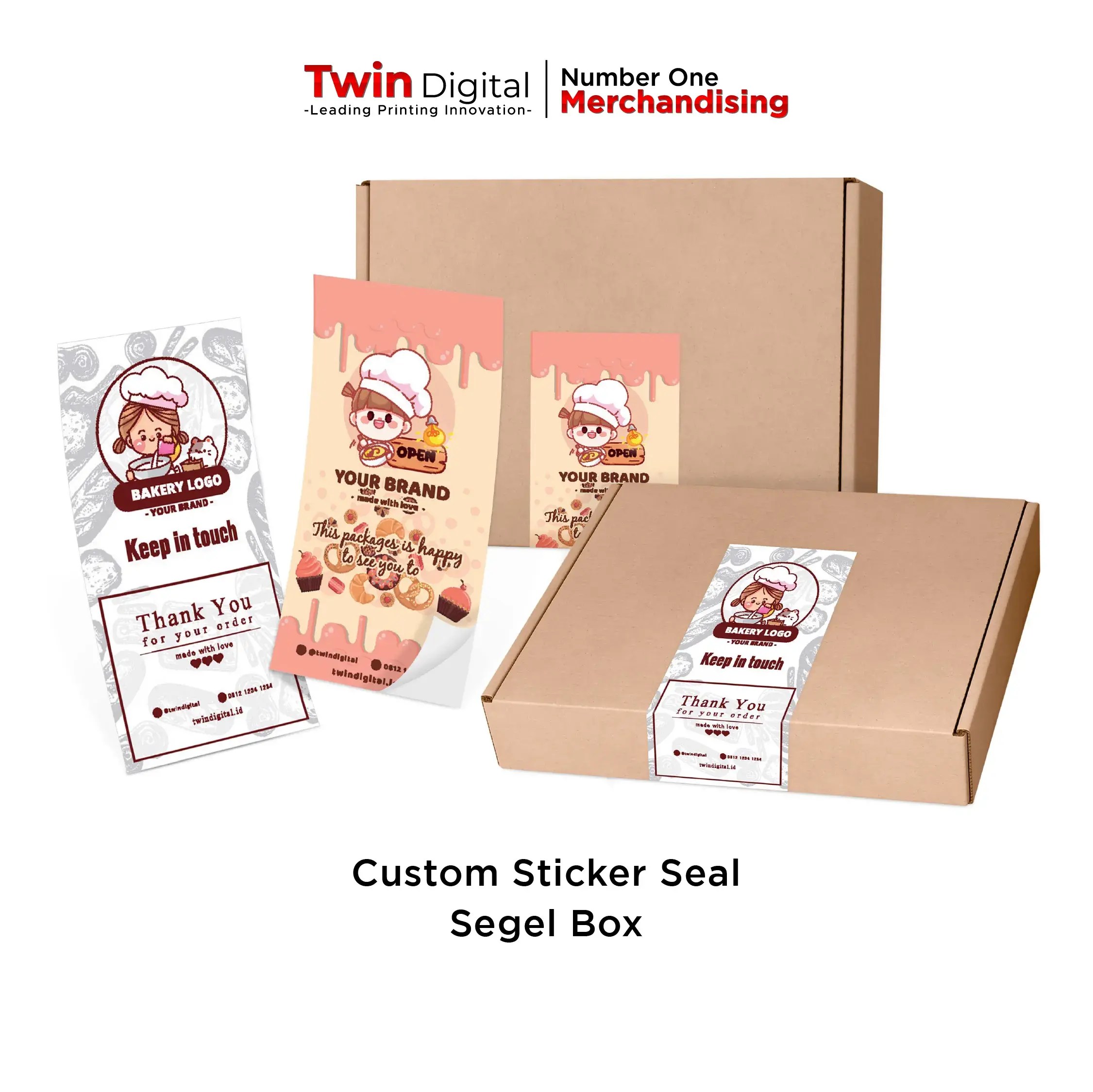 Jual Custom Sticker Seal Segel Box Termurah Twin Digital