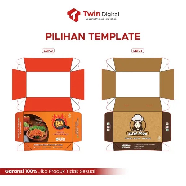 Paper Lunch Box Ivory Custom Twin Digital