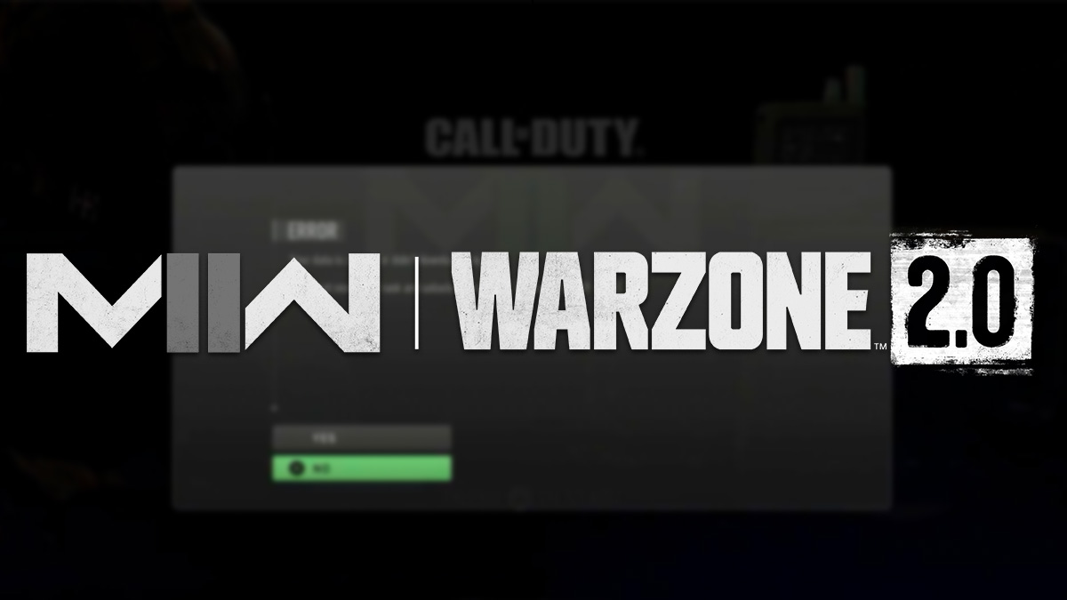 MW2 &amp; WZ2 logo on Modern Warfare 2 Error Message Screenshot