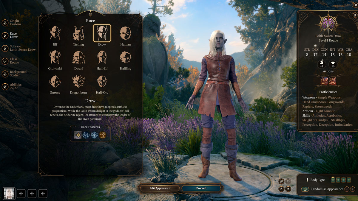 Drow Race in Baldur&rsquo;s Gate 3