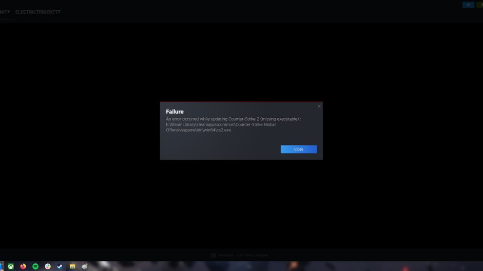 counter-strike 2 cs2 missing executable error