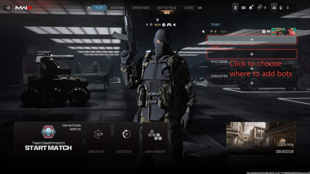 CoD MW3 Adding Bots to a Custom Game