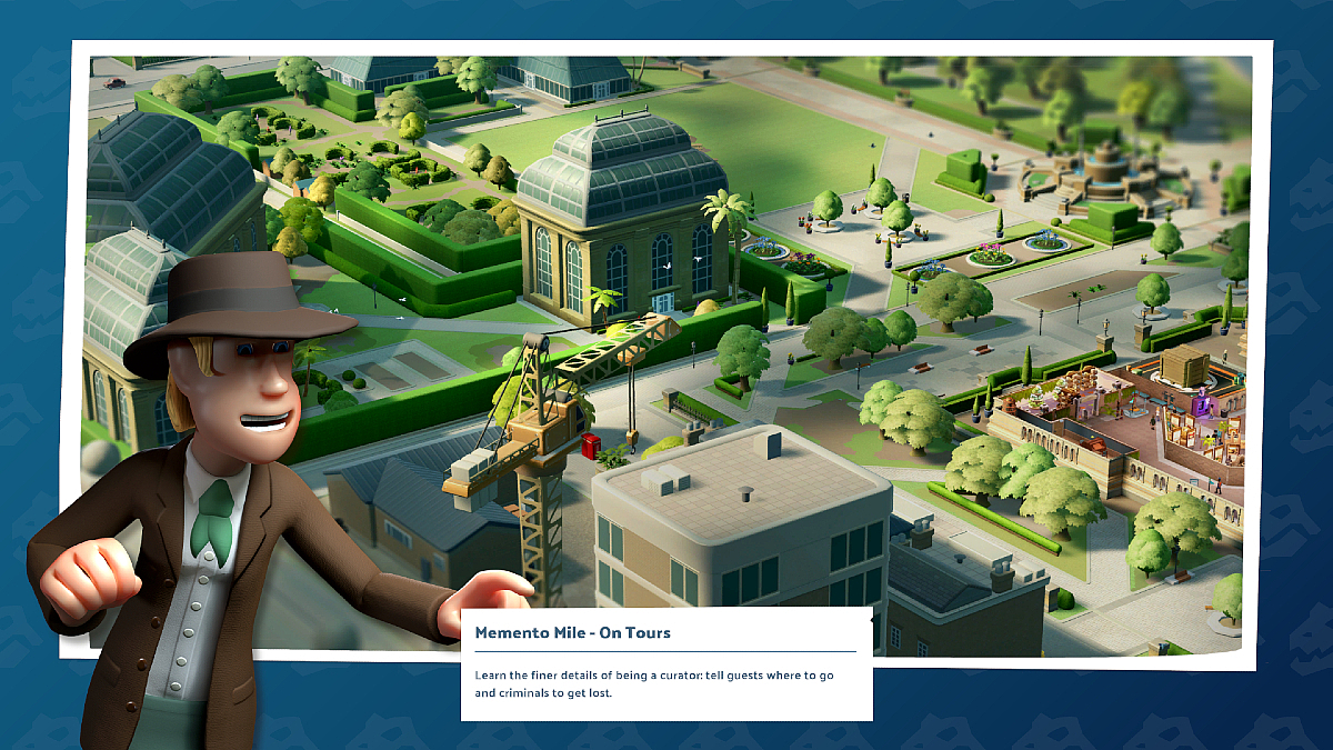 Screen in Two Point Museum explaining tours.