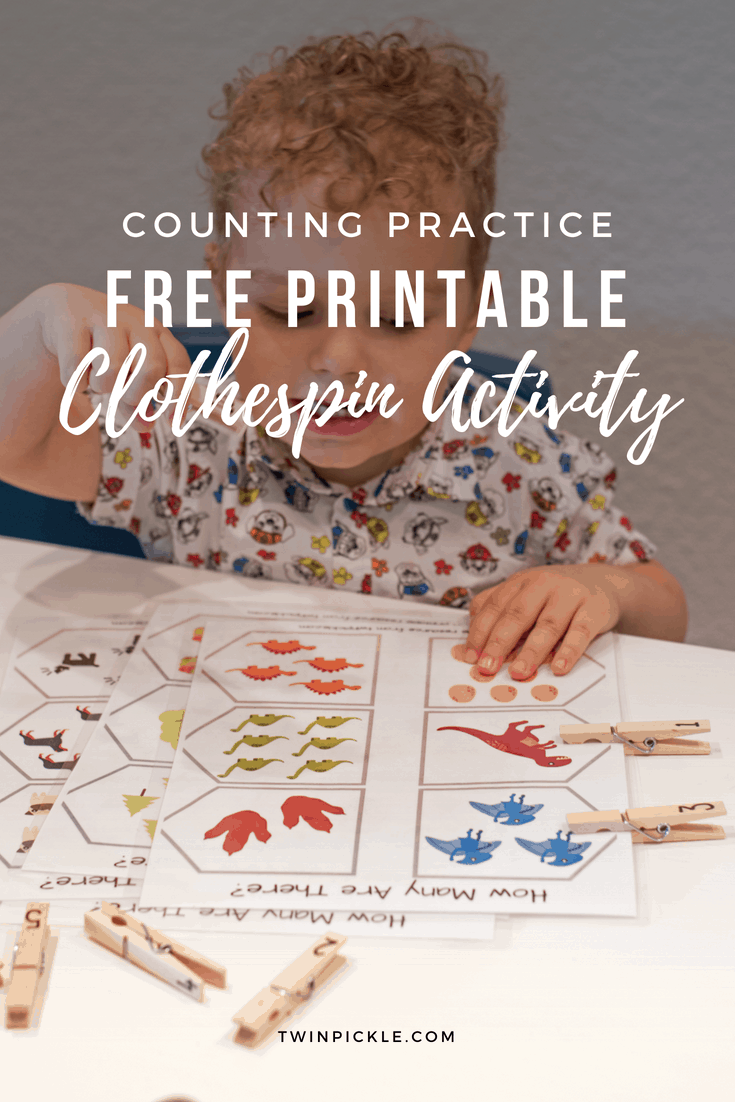 Printable Clothespin Activity Toddler Counting Practise TwinPickle