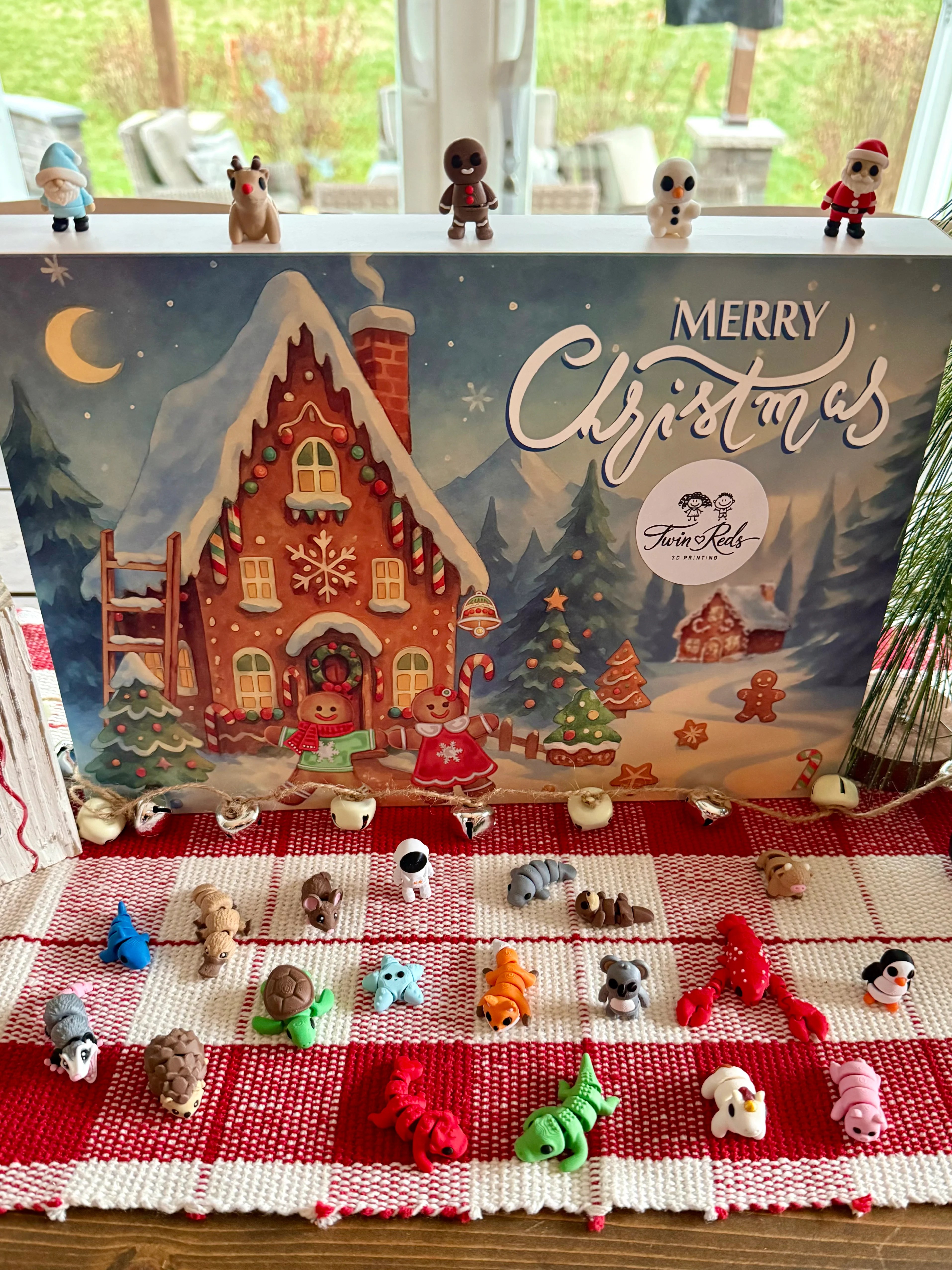 Advent Calendar 24 3D Printed Figures Countdown Twin Reds 3D Printing