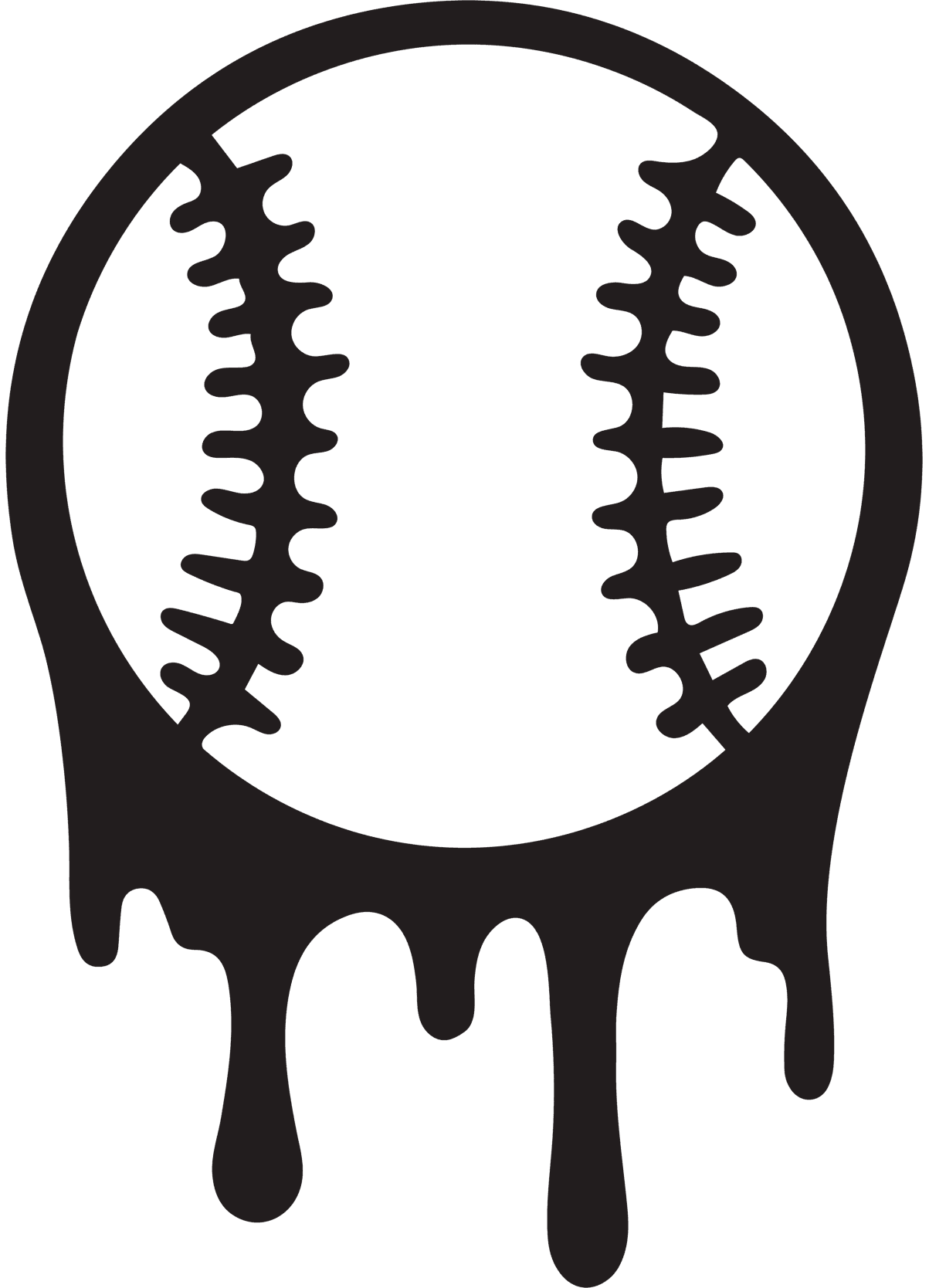 Baseball Drip DTF (directtofilm) Transfer Twisted Image Transfers