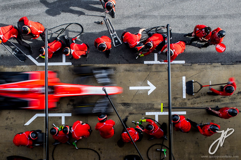 Picture of the Day F1 Pit Stop from Above » TwistedSifter