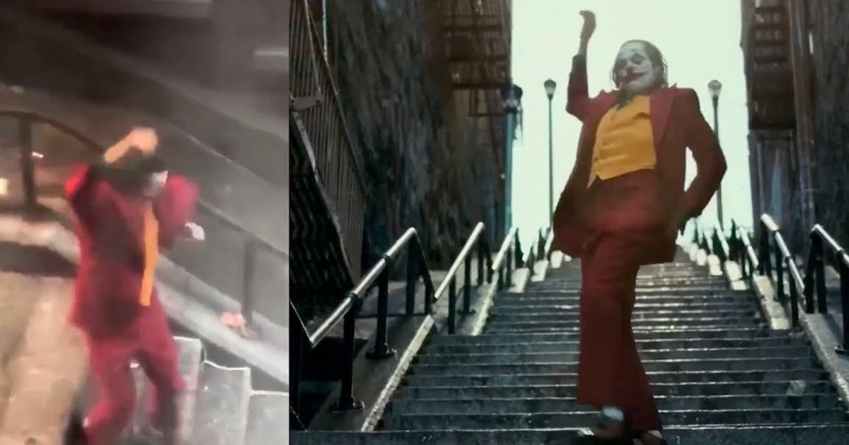 Someone Filmed the Original Take of Joker’s Stairs Dance Scene from