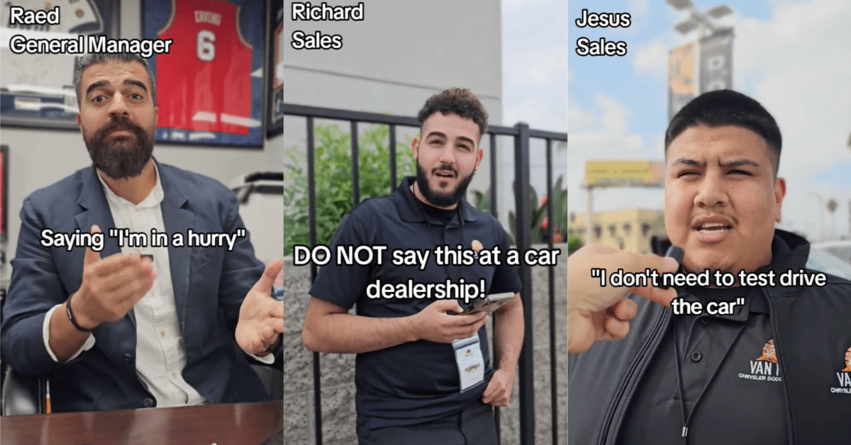 ‘Never say I’m just shopping around.’ Car Salesmen Warns About What You
