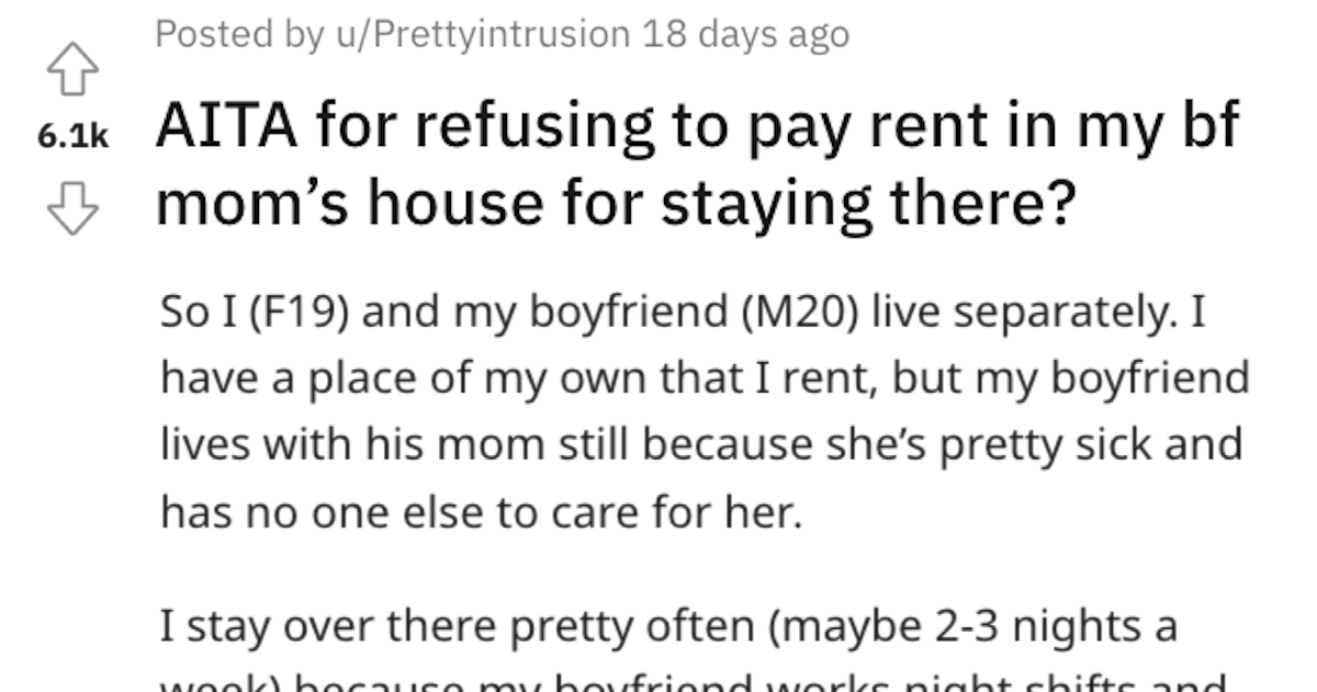 Her Boyfriend’s Mom Is Sick So She Stays Over At His Place To Help Her