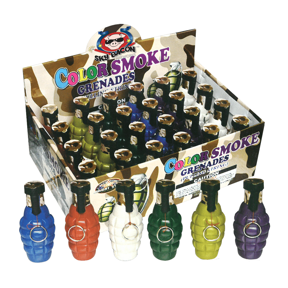 Color Smoke Grenade Twisted Thunder Fireworks
