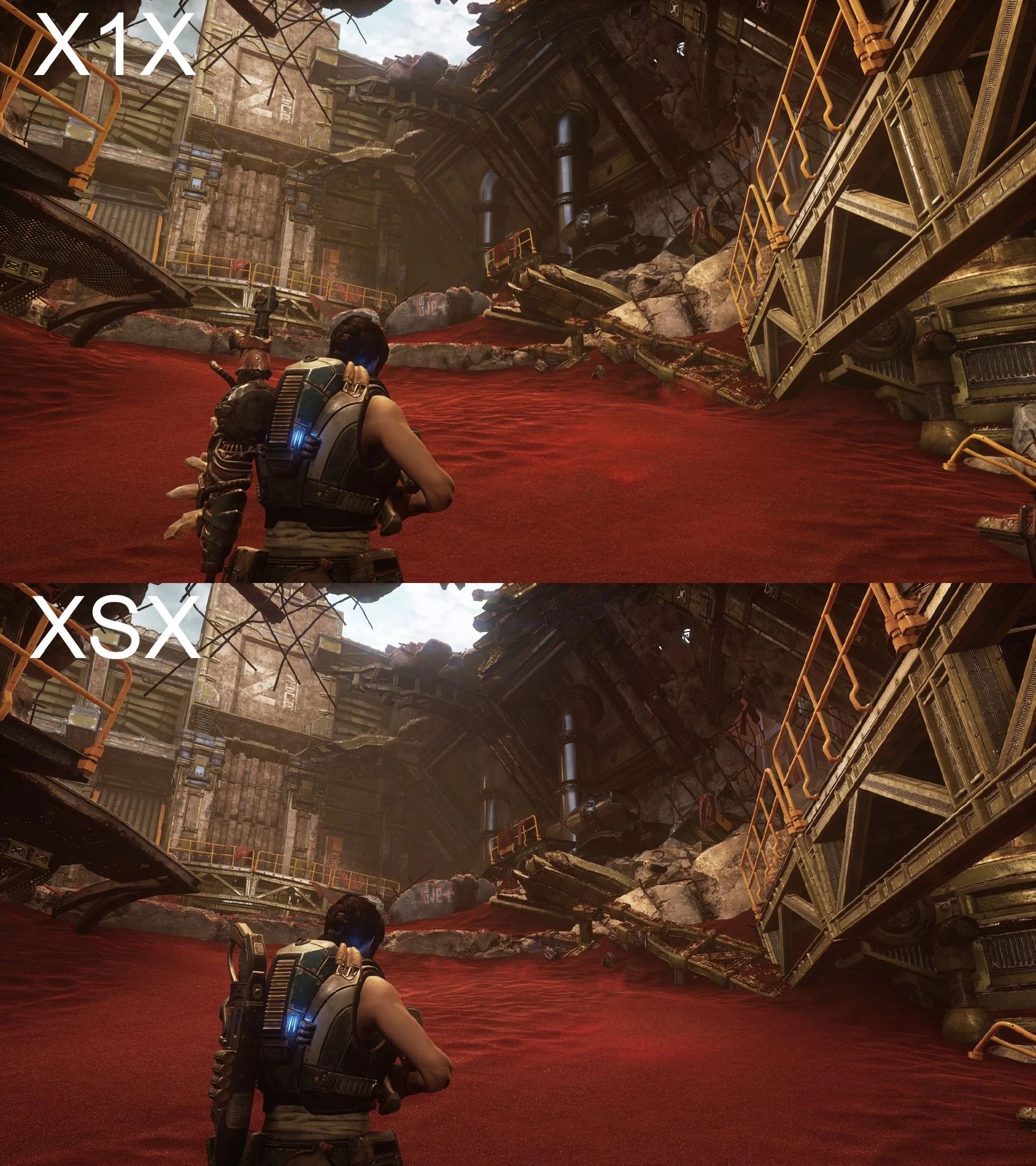 Gears 5 Xbox Series X Screenshots and Comparison With Xbox One X Inside