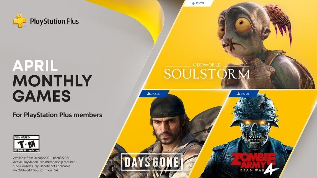 playstation plus april 2023 Ps Plus April 2021 Lineup Brings Days Gone And Oddworld Soulstorm